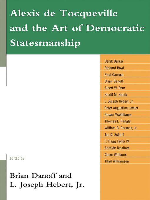 Cover image for Alexis de Tocqueville and the Art of Democratic Statesmanship